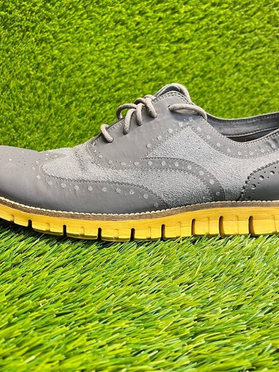 Cole Haan ZeroGrand Mens Size 9 Gray Gum Casual Classic Wingtip Oxford Shoes main image 7